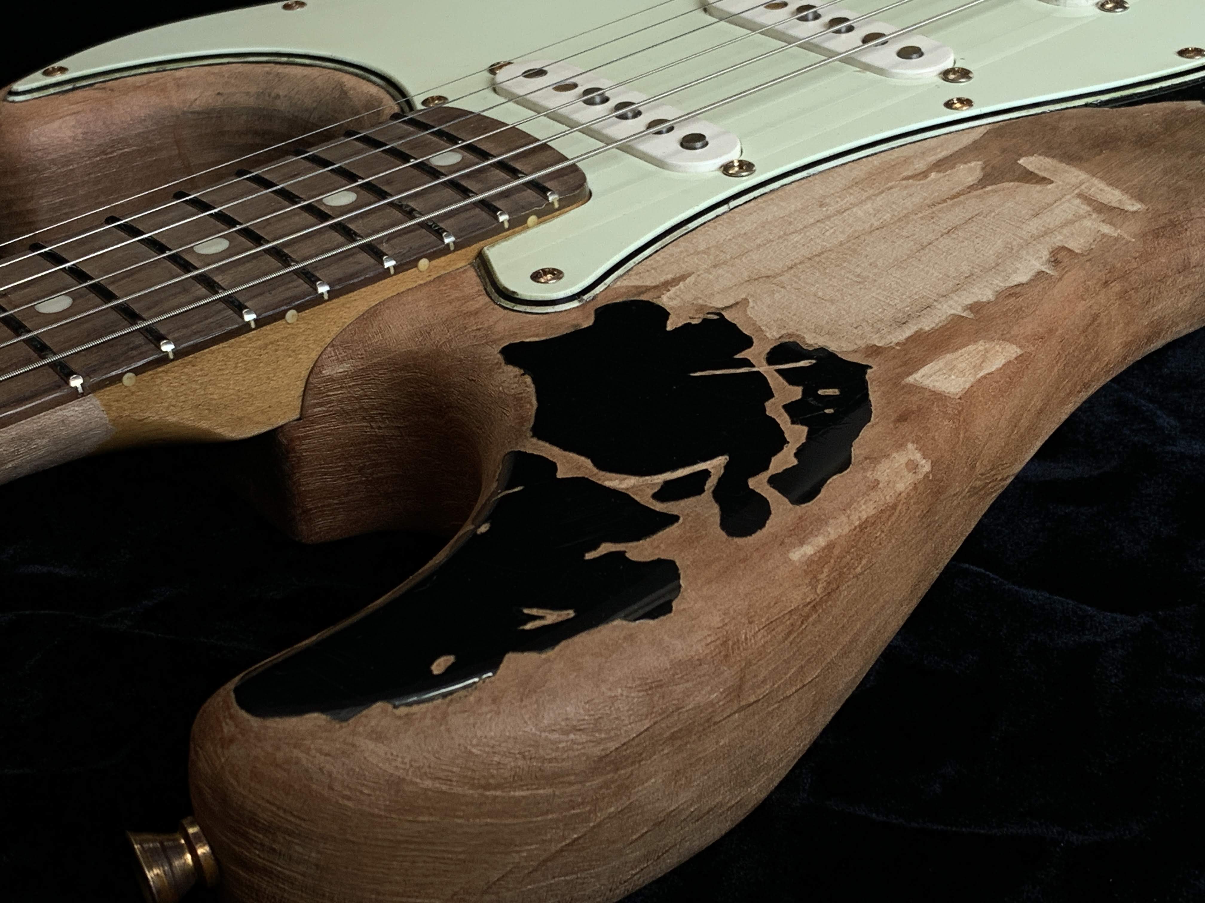 Fender シャーラー ペグ SRV john mayer black one - 楽器、器材